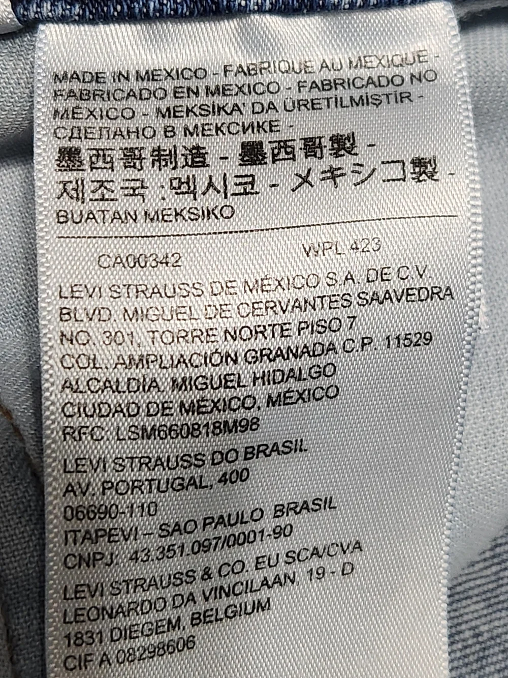 Levi's 505 Regular Straight Leg Jeans 40x30 Blue